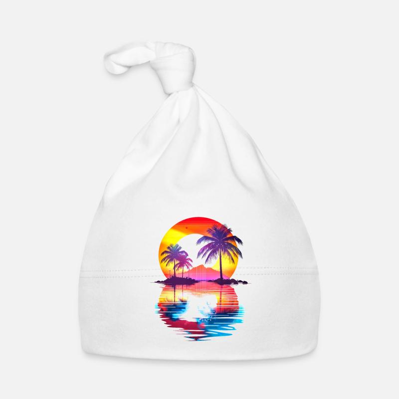 L’île du Paradis - Bonnet bio Bébé - blanc