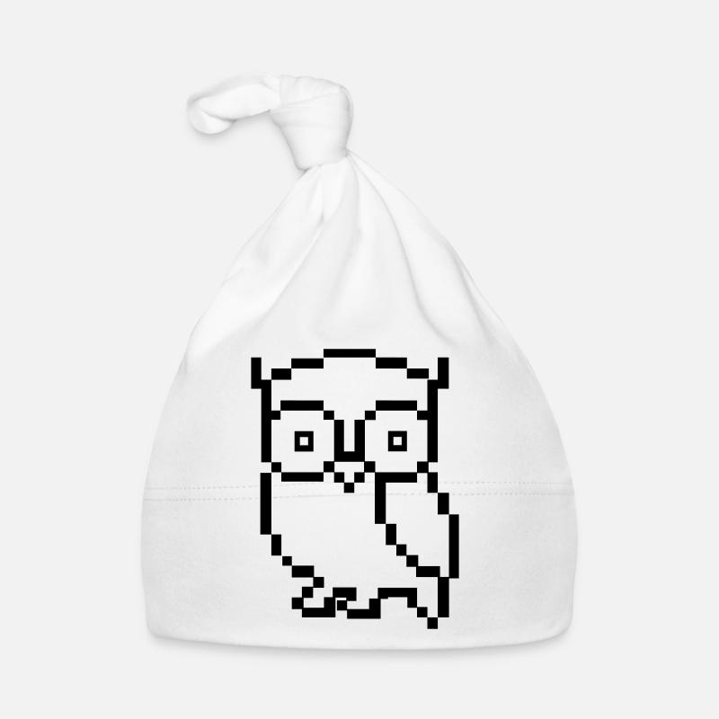 eule pixel Baby Bio-Mütze