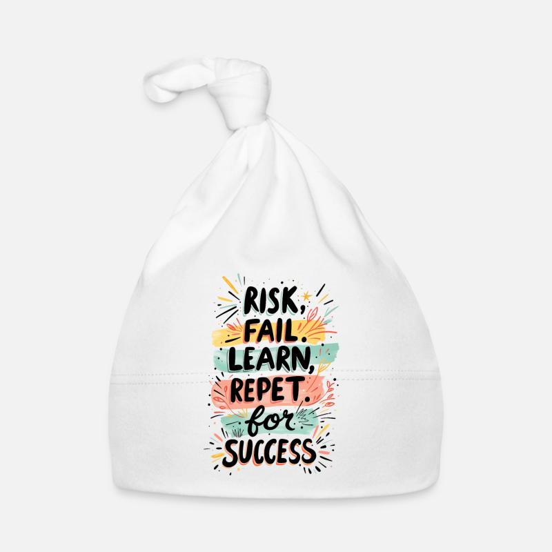 RISK FAIL LEARN REPEAT FOR SUCCESS Organic Baby Cap