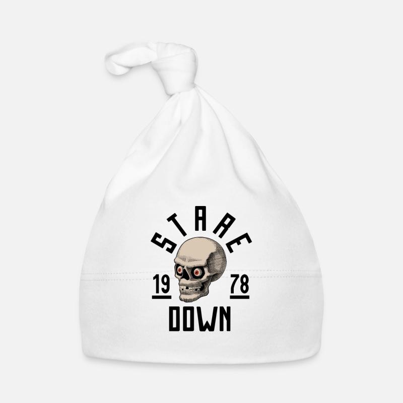 Starrender Schädel Baby Bio-Mütze