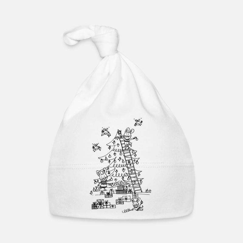 Christmas tree decorating Organic Baby Cap