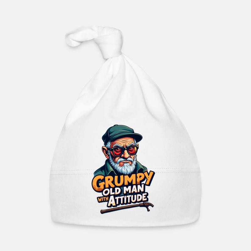 GRUMPY OLDMAN Organic Baby Cap
