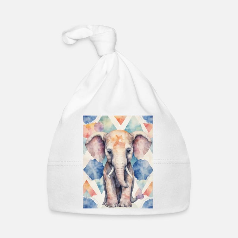 Colorful Elephant Baby Bio-Mütze