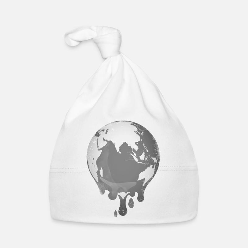 Planet Earth is melting due to climate change Organic Baby Cap