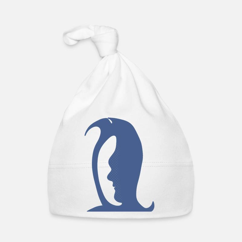 Ein Pinguin oder ein Gesicht in dieser lustigen optischen Täuschung Baby Bio-Mütze