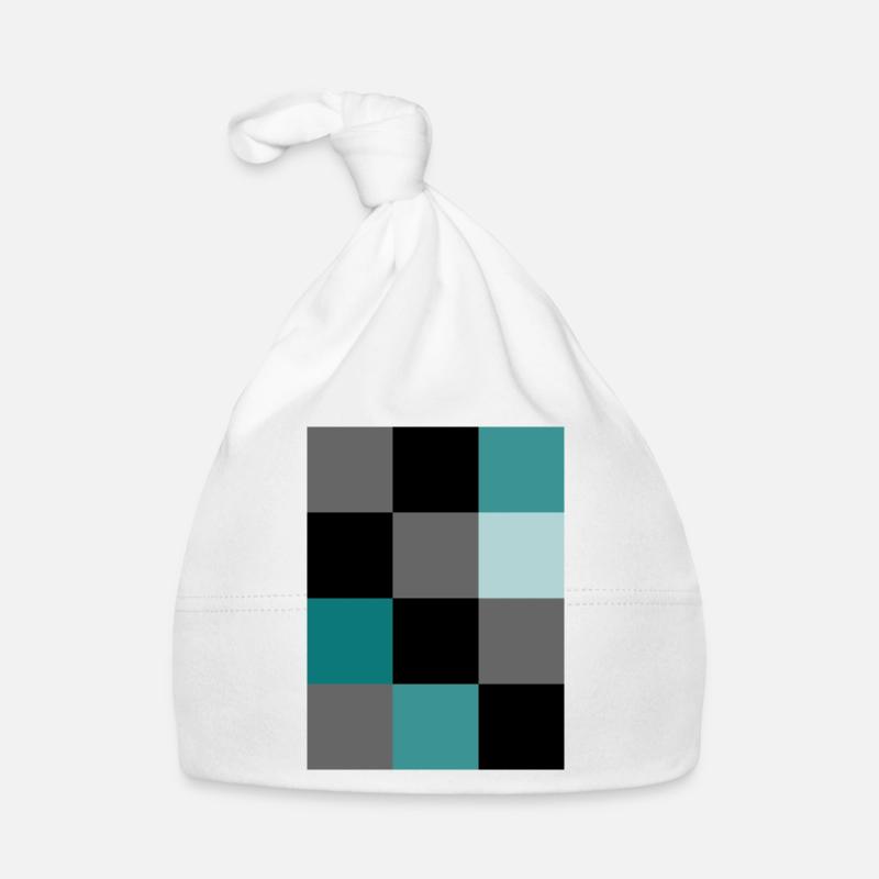 Pixel sarcelle Bonnet bio Bébé