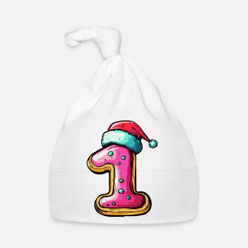 Biscuit de Noël à 1 chiffre Bonnet bio Bébé