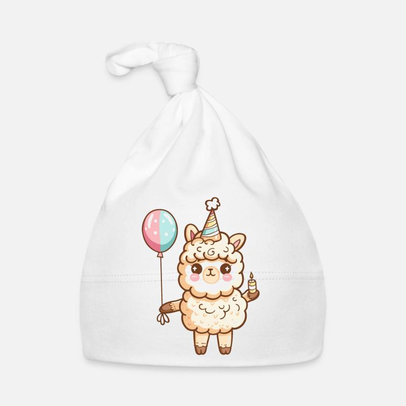 Alpaka Llama Geburtstag Comic Niedlich Baby Bio-Mütze