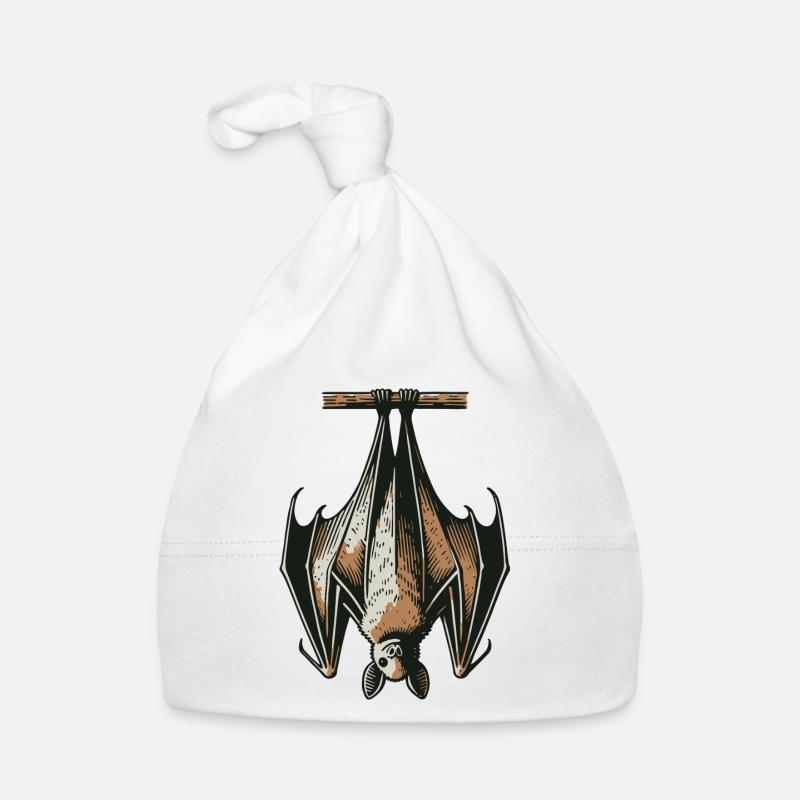 Chauve-souris - Bonnet bio Bébé - blanc