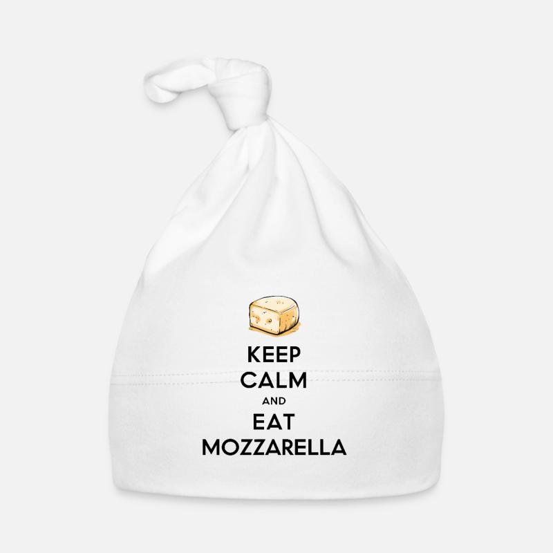 Keep Calm and Eat Mozzarella Organic Baby Cap