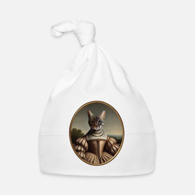 Chat du Bengale dans le style de la Renaissance Bonnet bio Bébé