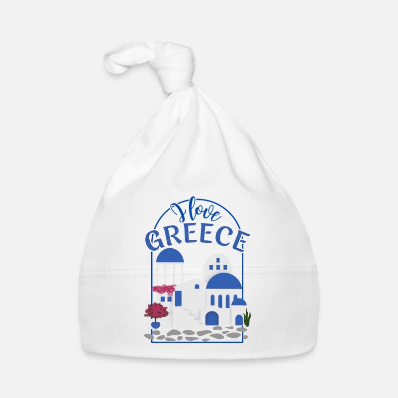 J’aime la Grèce Typographie illustrative Bonnet bio Bébé