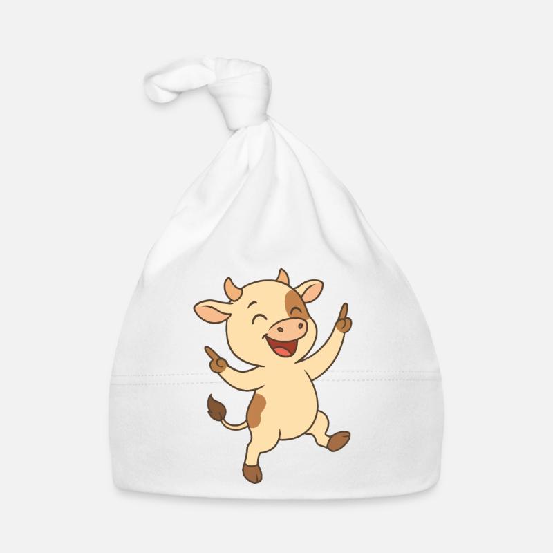 Glückliches Kälbchen Baby Bio-Mütze