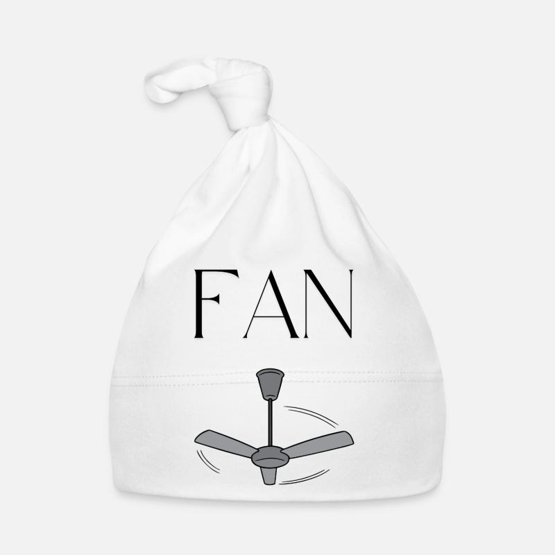"FAN" mit Deckenventilator – Minimalistisches Wort Baby Bio-Mütze