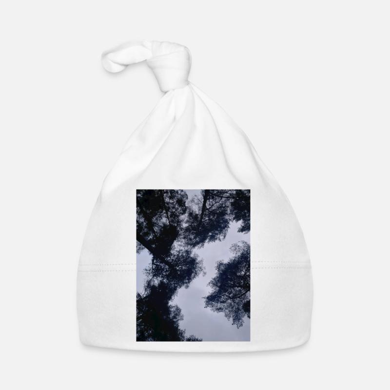Les grands nuages silhouettes du ciel - Bonnet bio Bébé - blanc