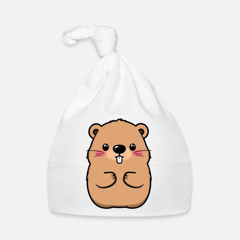 Murmeltier Baby Bio-Mütze