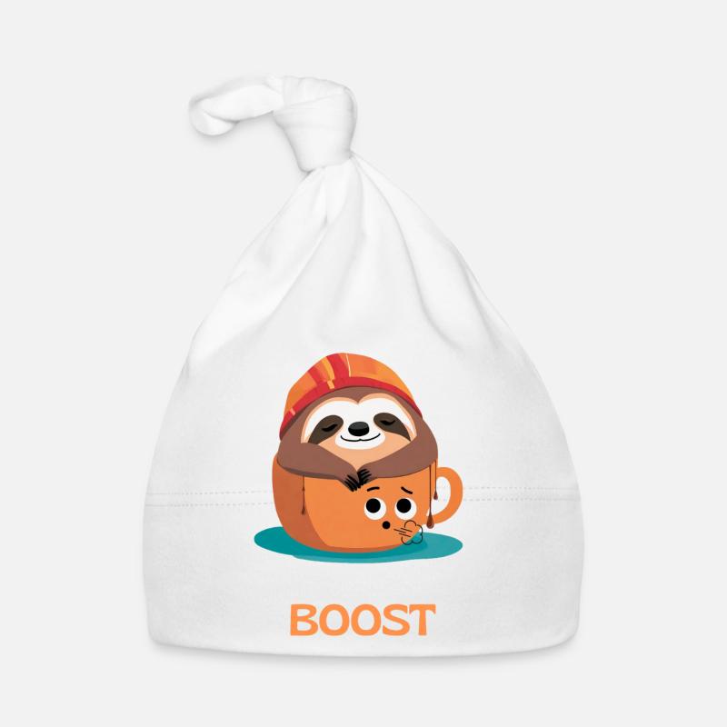 Lazy Humor and Coffee Design Organic Baby Cap
