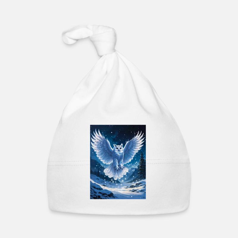 Schnee-Eule Baby Bio-Mütze