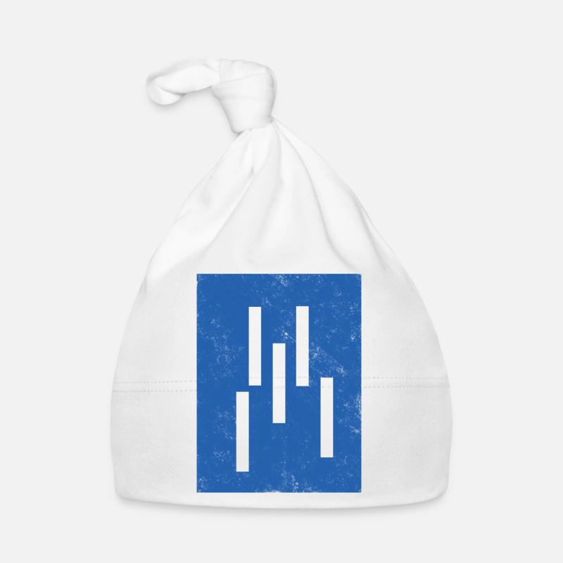 Abstract Vertical Lines Composition Organic Baby Cap