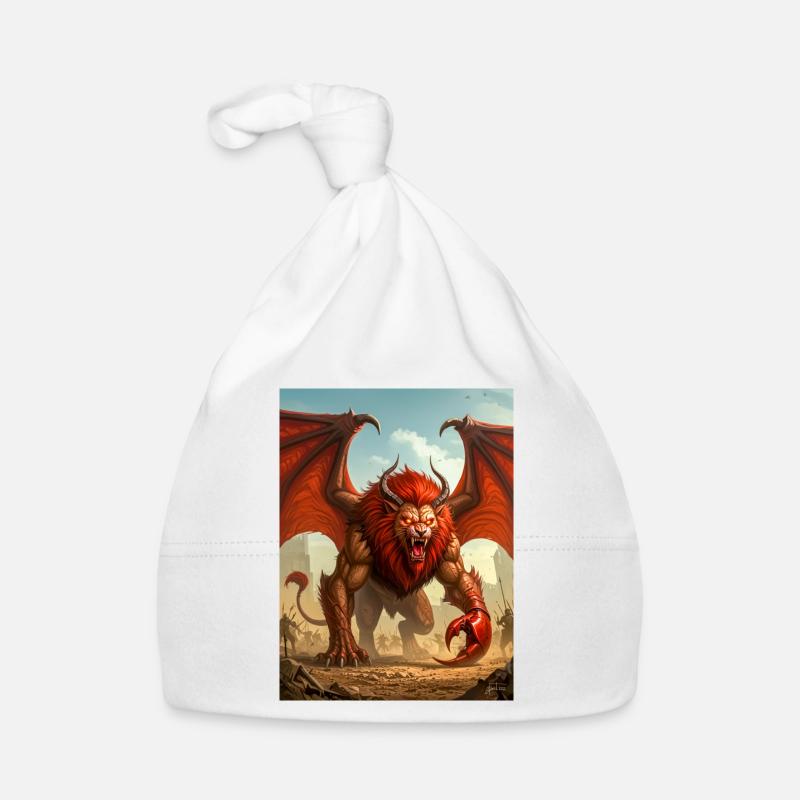 Manticore, lion-bodied desert predator Organic Baby Cap
