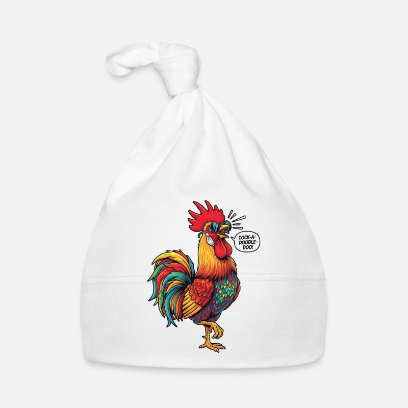 Coq coloré avec des lunettes de soleil Bonnet bio Bébé