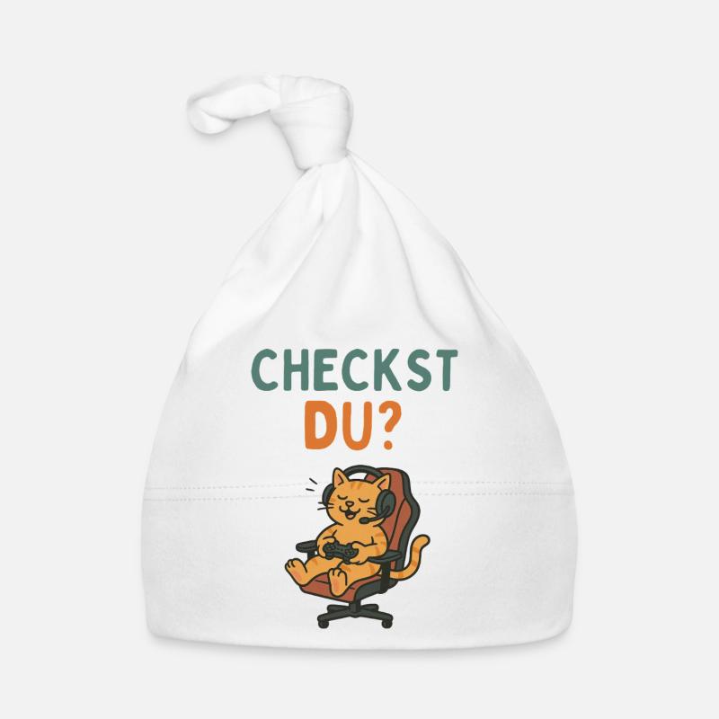 chat de jeu dans la chaise de direction design rétro vintage Bonnet bio Bébé