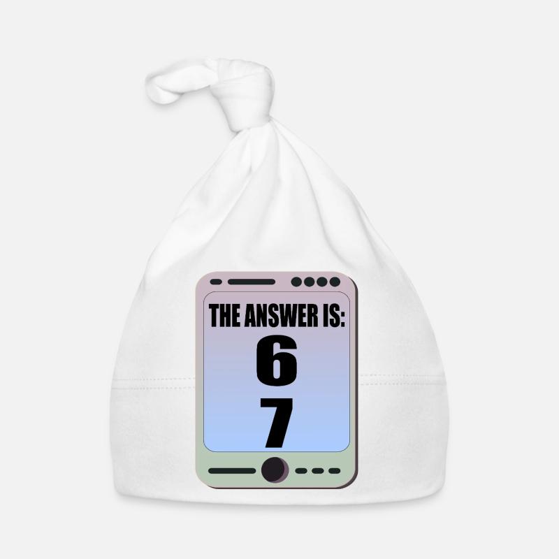 Sechs Sieben 6 7 Meme Baby Bio-Mütze