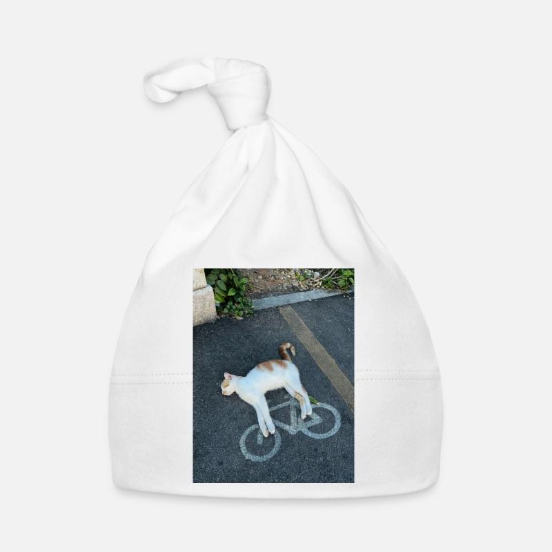 Chat sur la piste cyclable Bonnet bio Bébé