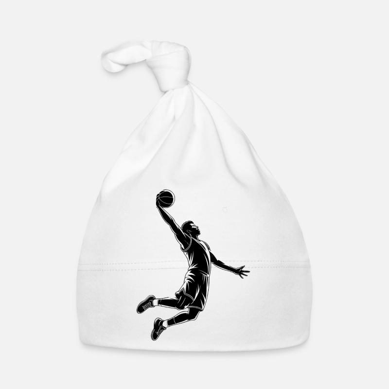 Basketball Dunk - Cool Silhouette Logo Bonnet bio Bébé
