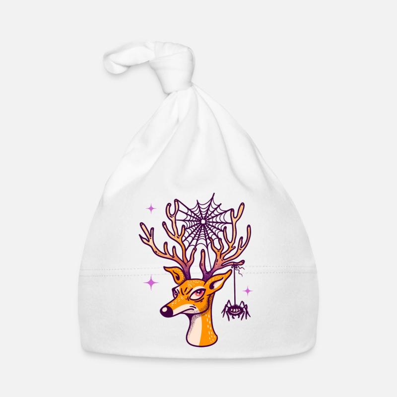 Deer & Spider Organic Baby Cap