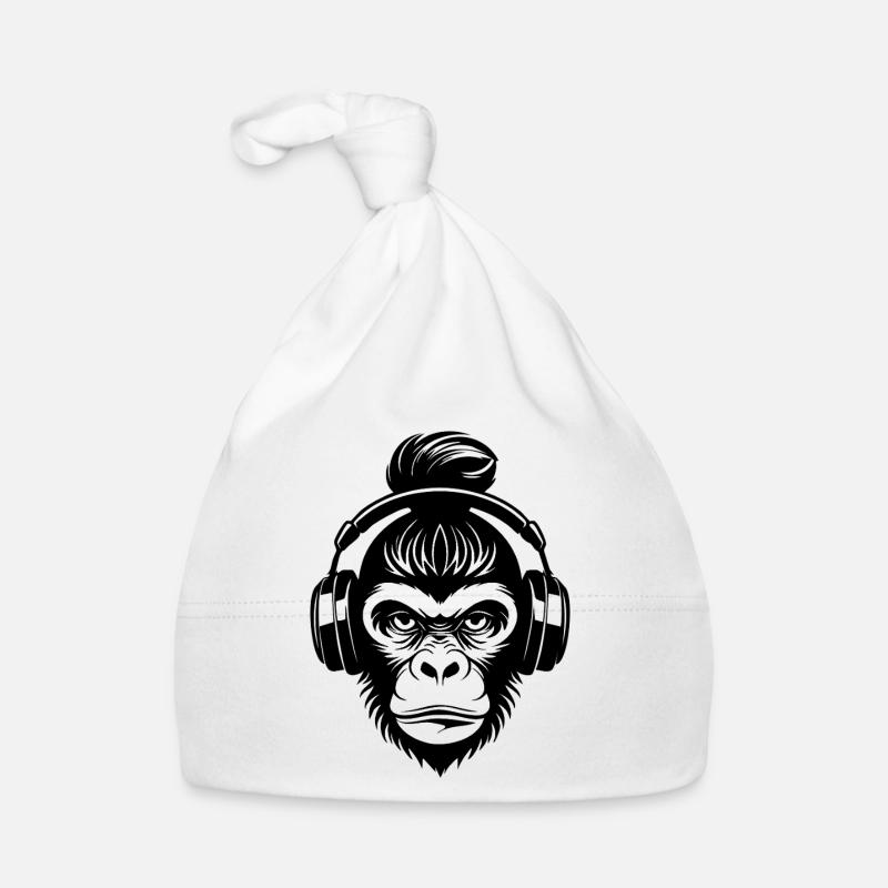 Monkey Head Skate Rhythm Beat Shirt Organic Baby Cap