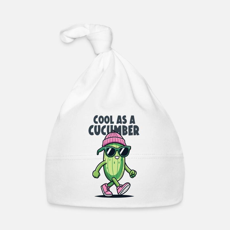 Cool as a Cucumber Cartoon Organic Baby Cap