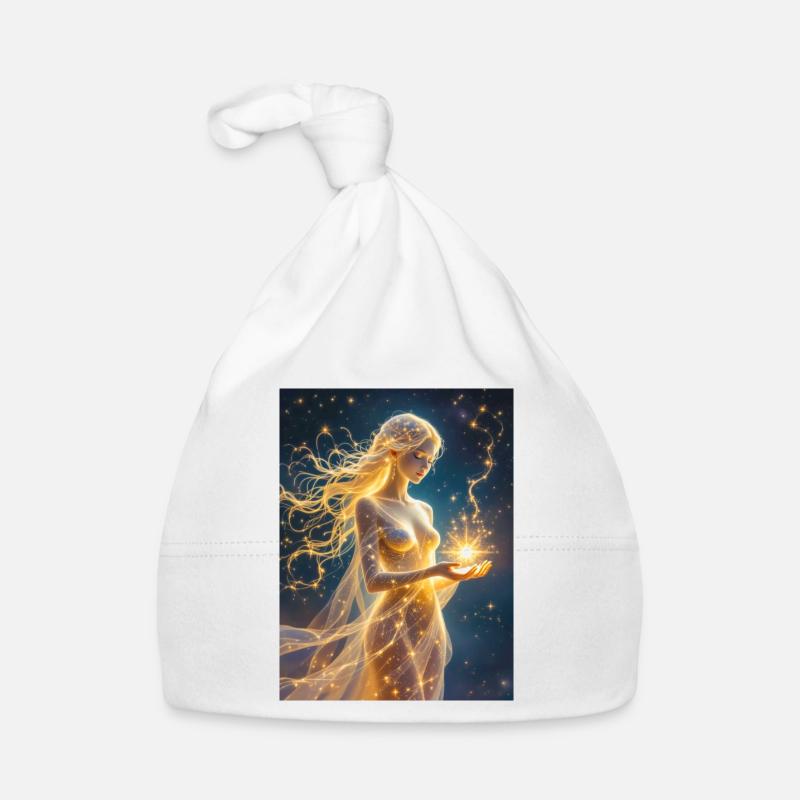 Interstellar maiden formed from starlight  Organic Baby Cap