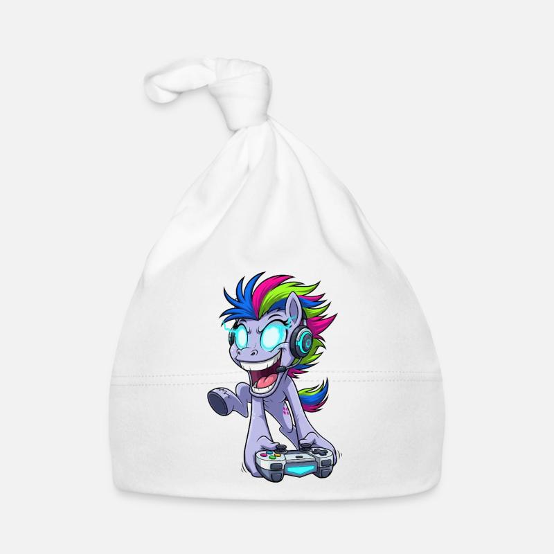 Pegasus de jeu étincelant avec casque Bonnet bio Bébé