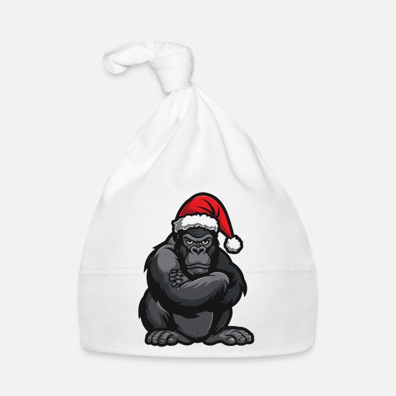 Noël des gorilles Bonnet bio Bébé