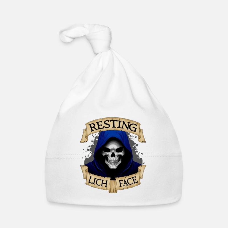 Resting Lich Face Organic Baby Cap