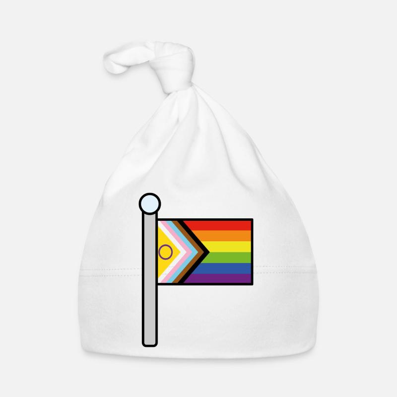 Mât du drapeau de la fierté Inclusive Progress Bonnet bio Bébé
