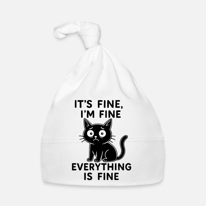 Ça va, drôle de chat, je vais bien Bonnet bio Bébé