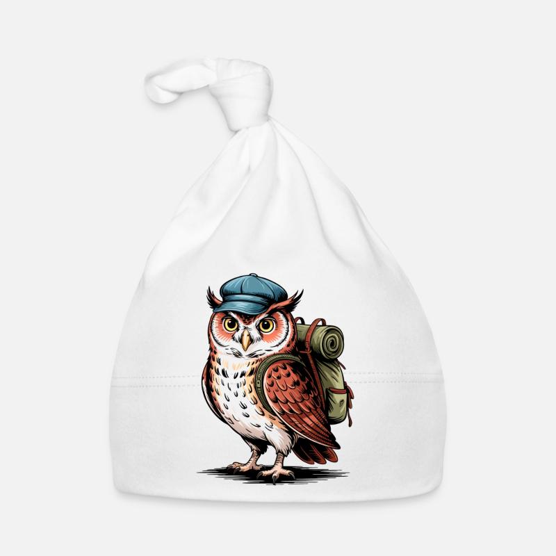 Adventure Owl with Backpack Organic Baby Cap