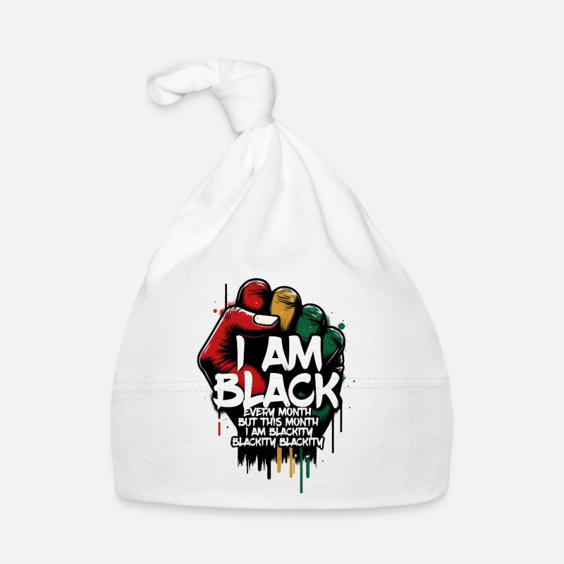 I Am Black Every Month Organic Baby Cap