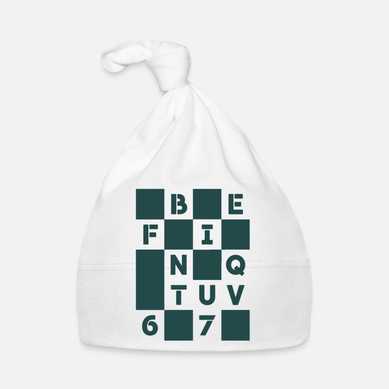 Cipher Grid Letters Organic Baby Cap