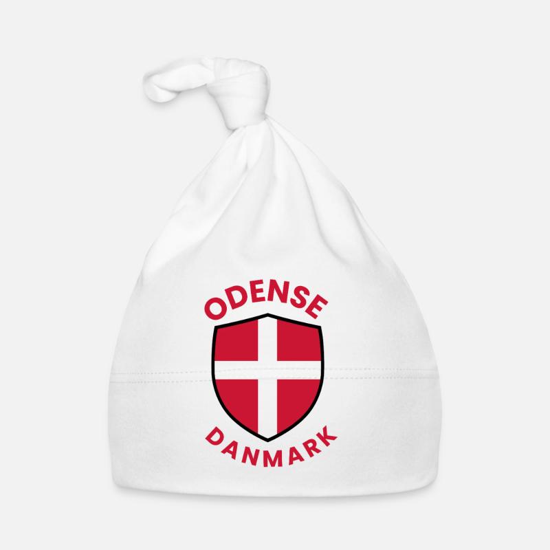 Blason du drapeau du Danemark d’Odense Bonnet bio Bébé