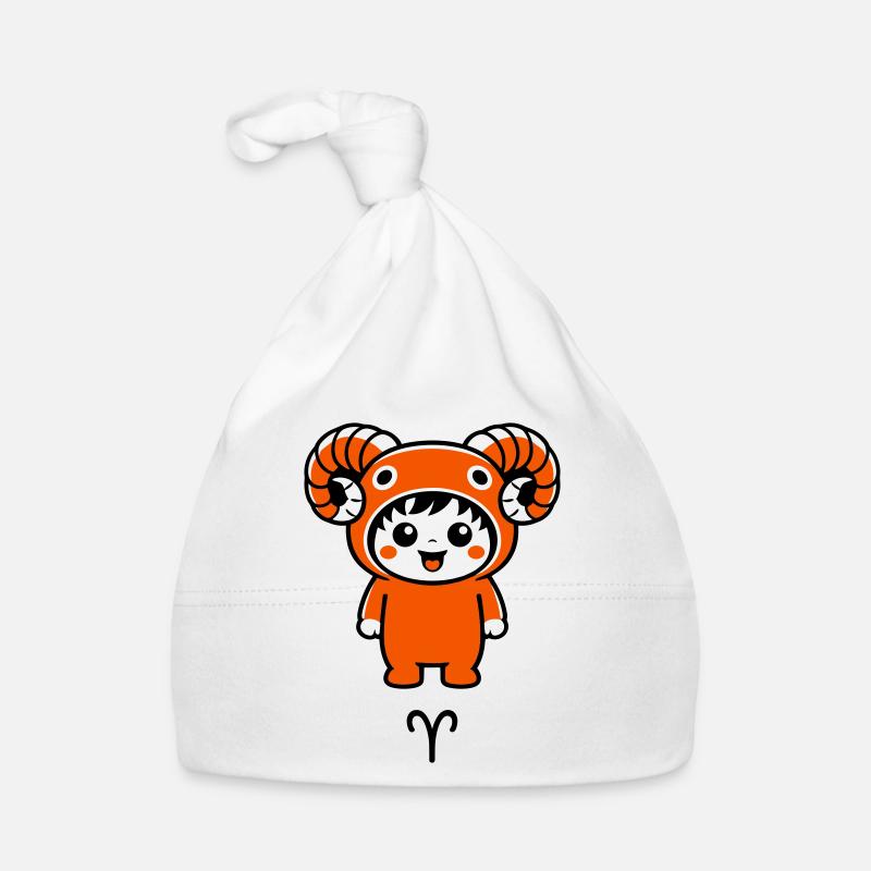 Signe du zodiaque Bélier dans le style kawaii Bonnet bio Bébé