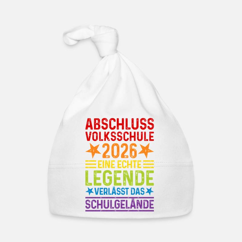 Volksschule Abschluss 2026 Baby Bio-Mütze