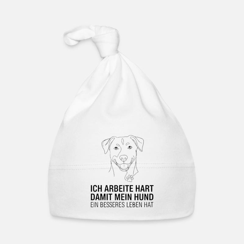 I work hard for my dog Organic Baby Cap