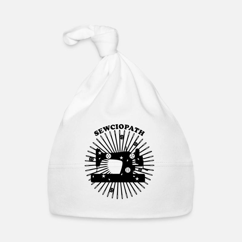 Sewciopath - Black Design Organic Baby Cap