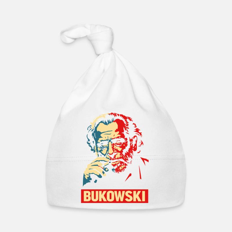 Affiche de portrait de style Charles Bukowski Bonnet bio Bébé