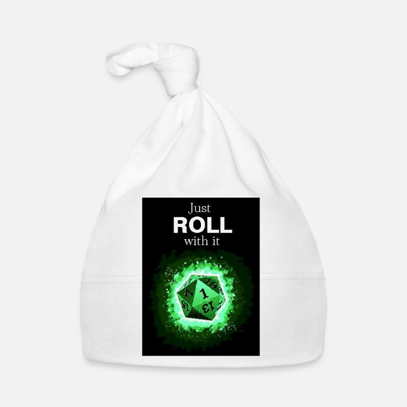 Faites simplement avec les dés verts rétro D20 Bonnet bio Bébé