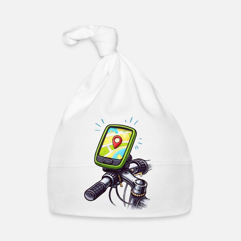 Bicycle navigation route finder Organic Baby Cap