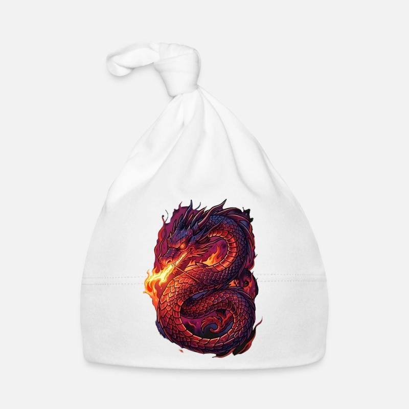 Tempête de Dragon de Feu Bonnet bio Bébé